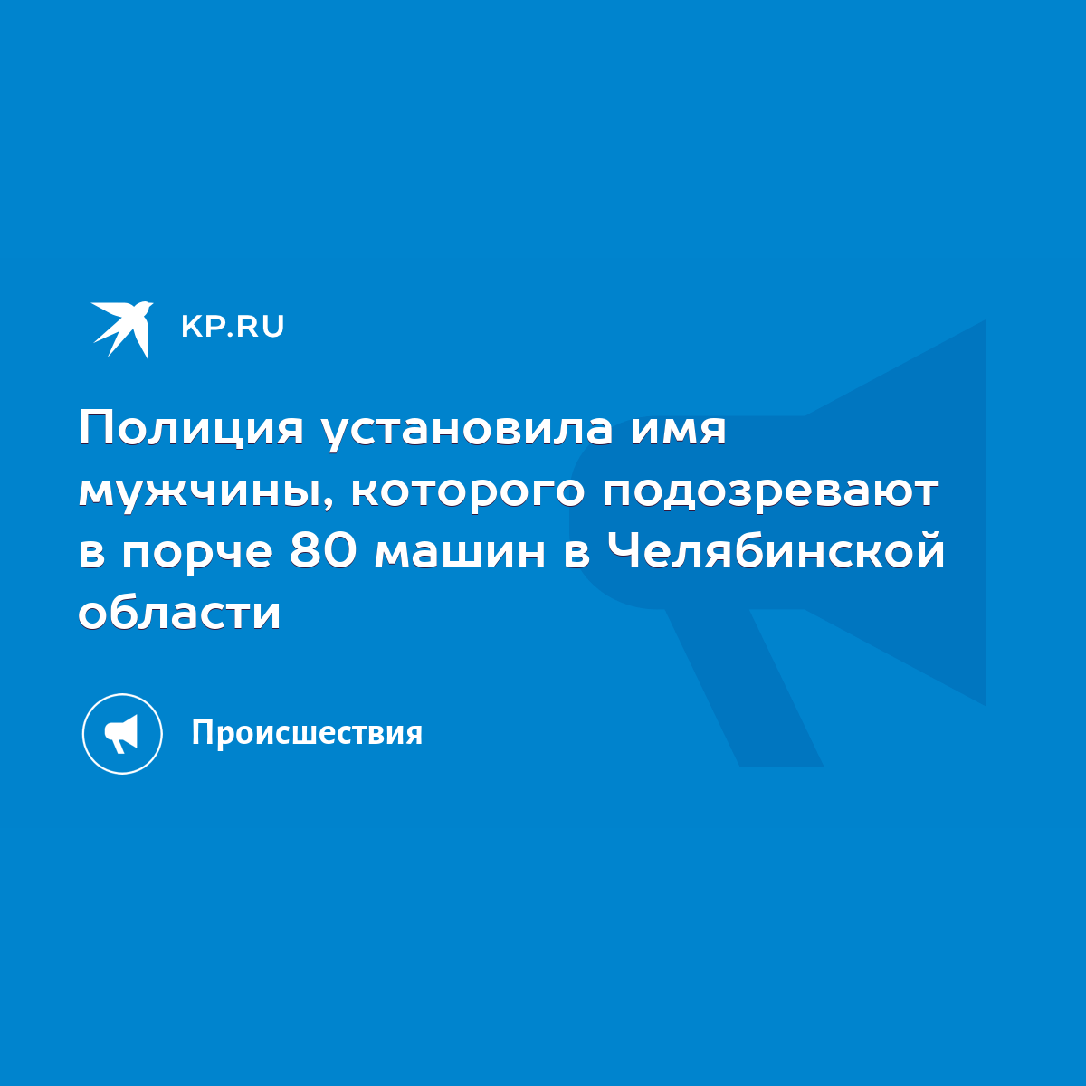 Полиция установила имя мужчины, которого подозревают в порче 80 машин в  Челябинской области - KP.RU