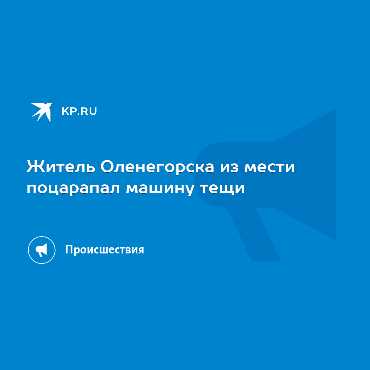 Житель Оленегорска из мести поцарапал машину тещи - KP.RU