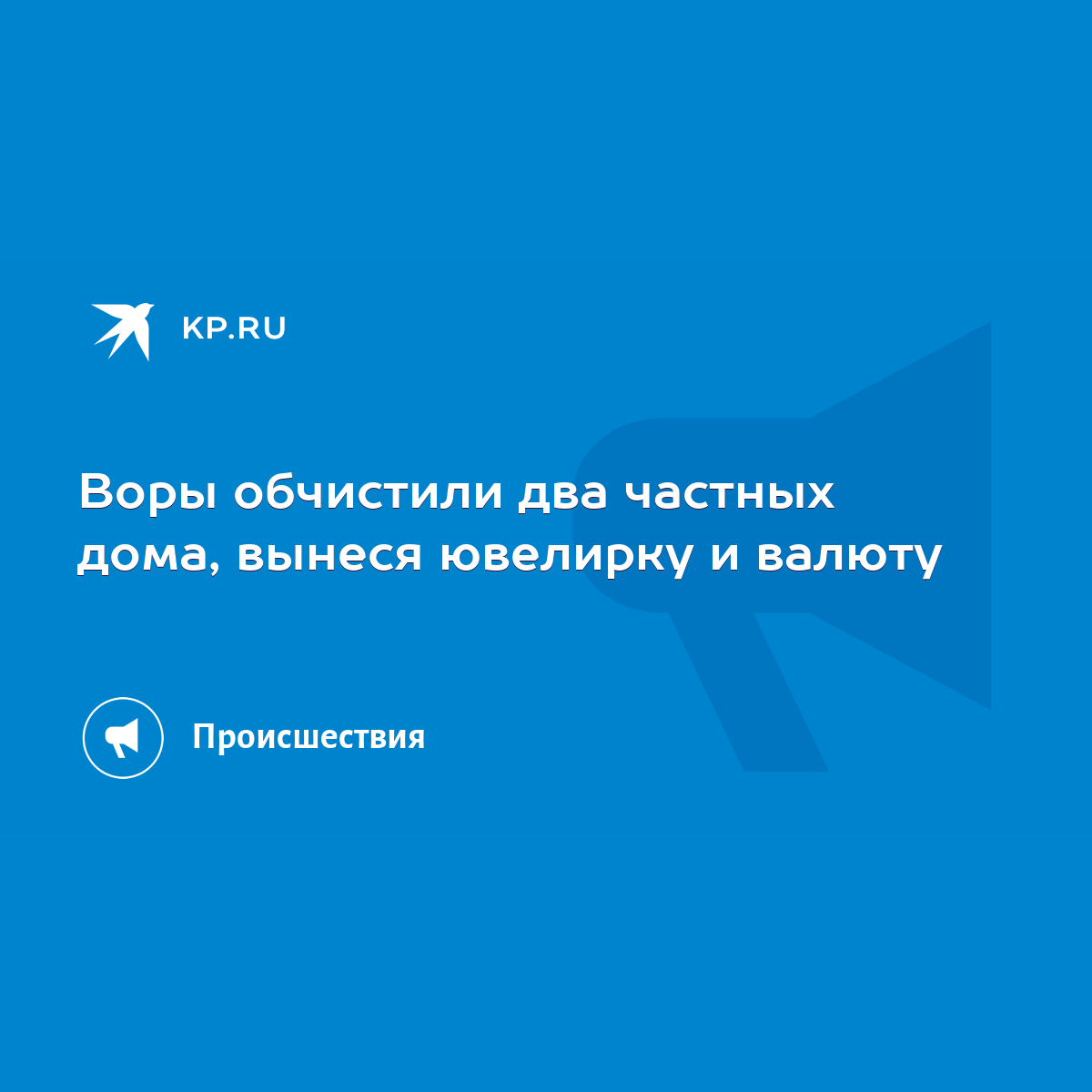 Воры обчистили два частных дома, вынеся ювелирку и валюту - KP.RU