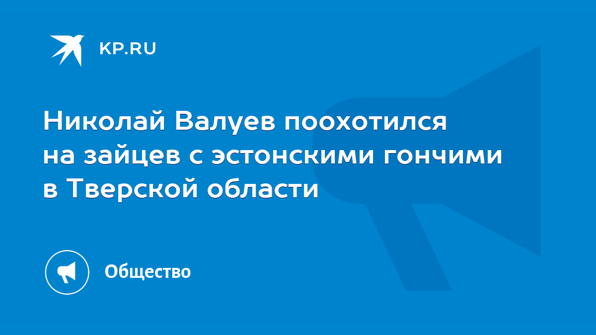 Николай Валуев поохотился на зайцев с эстонскими гончими в Тверской области  - KP.RU