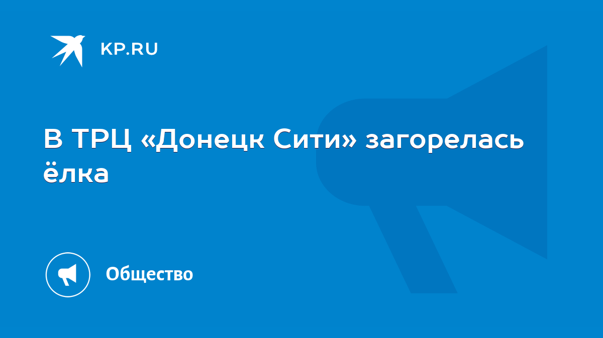 В ТРЦ «Донецк Сити» загорелась ёлка - KP.RU