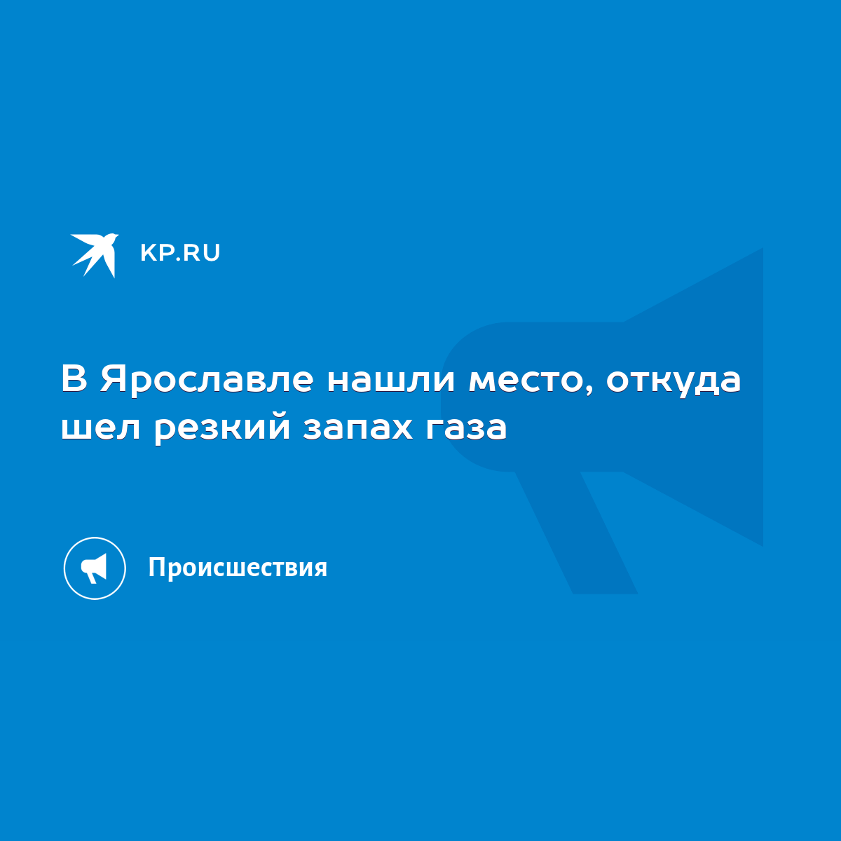 В Ярославле нашли место, откуда шел резкий запах газа - KP.RU