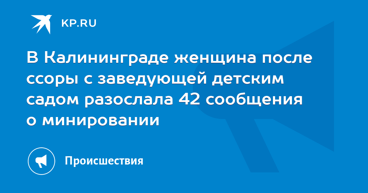 В Калининграде женщина после ссоры с заведующей детским садом разослала