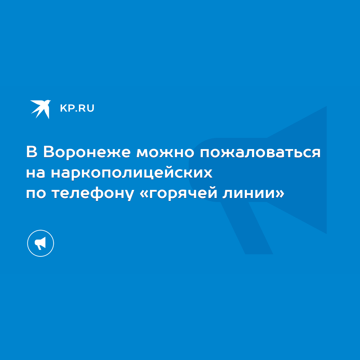 В Воронеже можно пожаловаться на наркополицейских по телефону «горячей  линии» - KP.RU