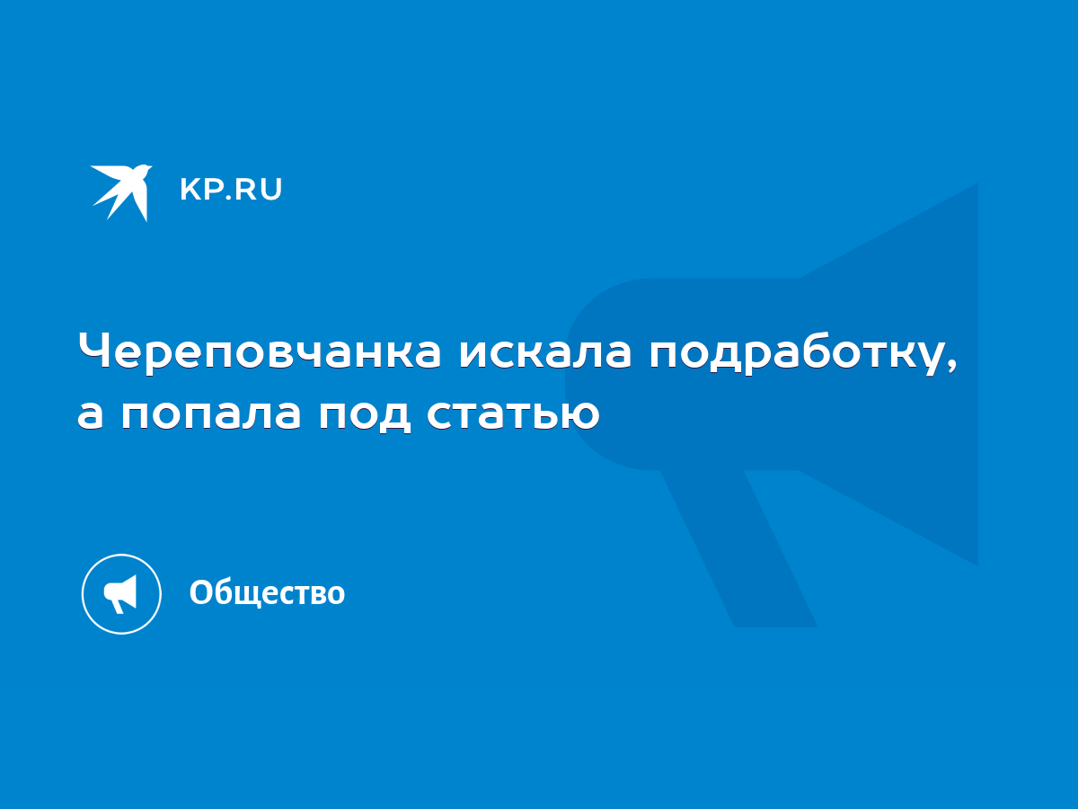 Череповчанка искала подработку, а попала под статью - KP.RU