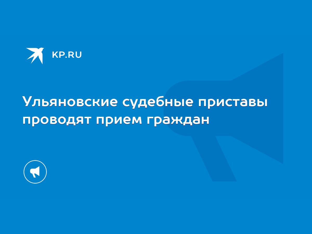 Ульяновские судебные приставы проводят прием граждан - KP.RU