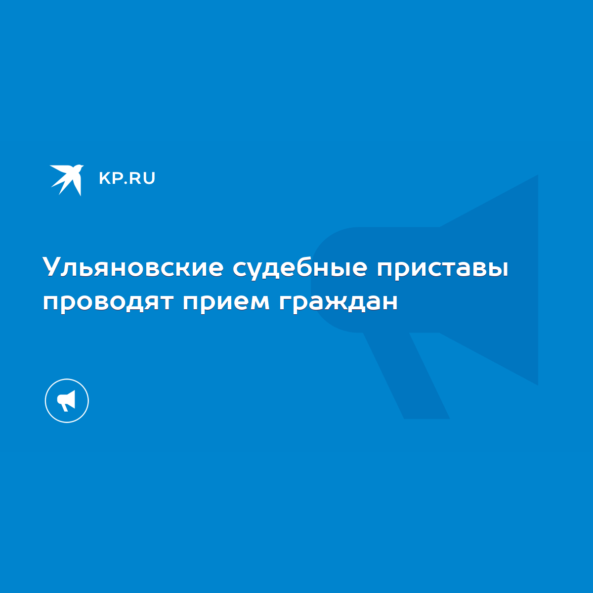 Ульяновские судебные приставы проводят прием граждан - KP.RU