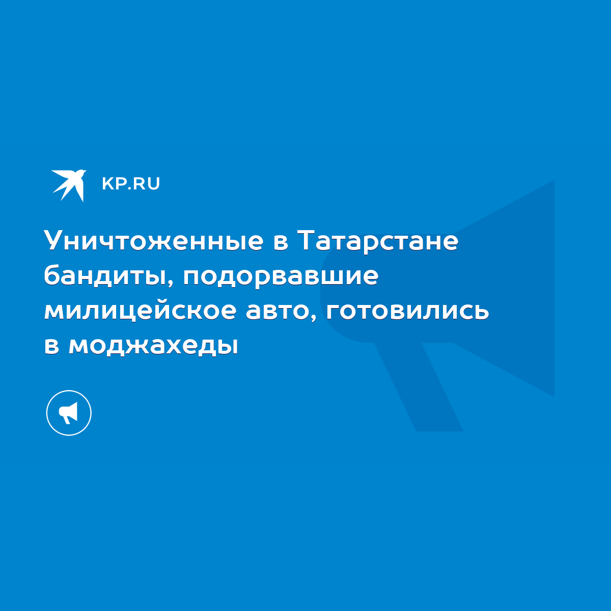 Уничтоженные в Татарстане бандиты, подорвавшие милицейское авто, готовились  в моджахеды - KP.RU