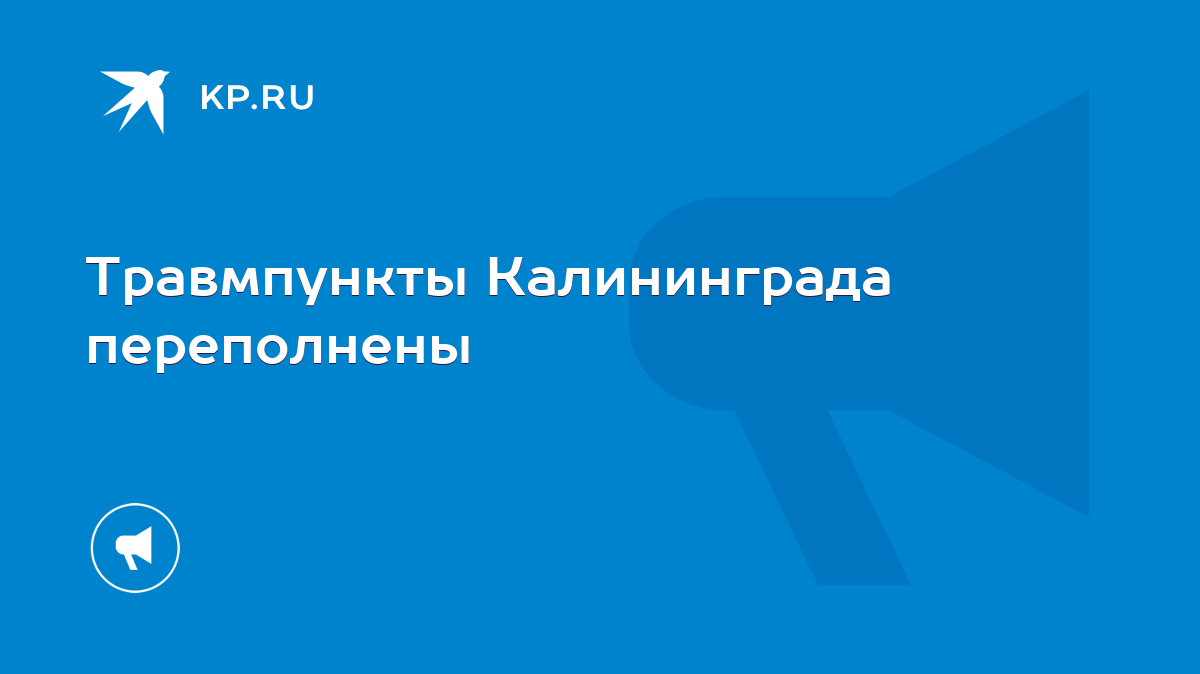 Травмпункты Калининграда переполнены - KP.RU