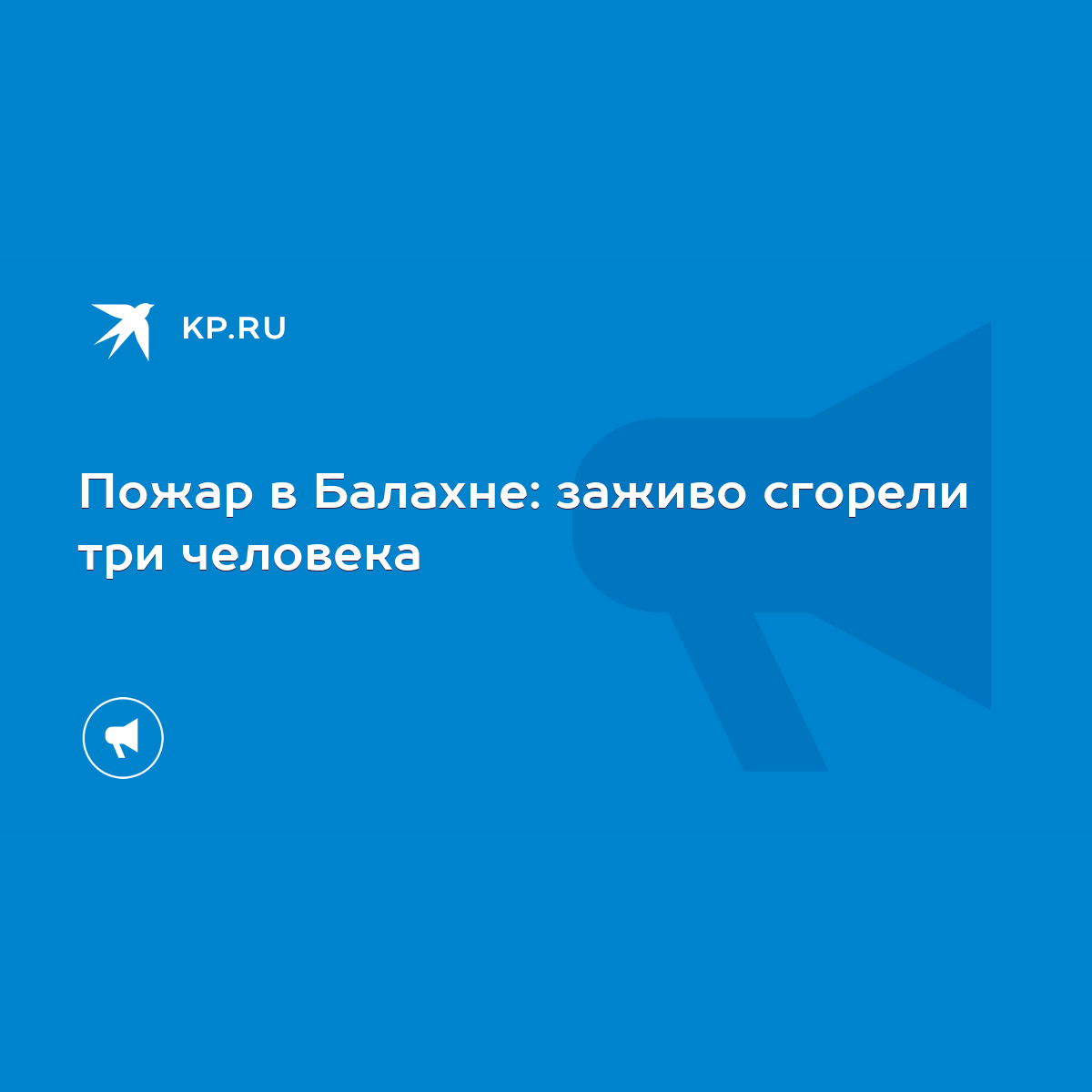 Пожар в Балахне: заживо сгорели три человека - KP.RU