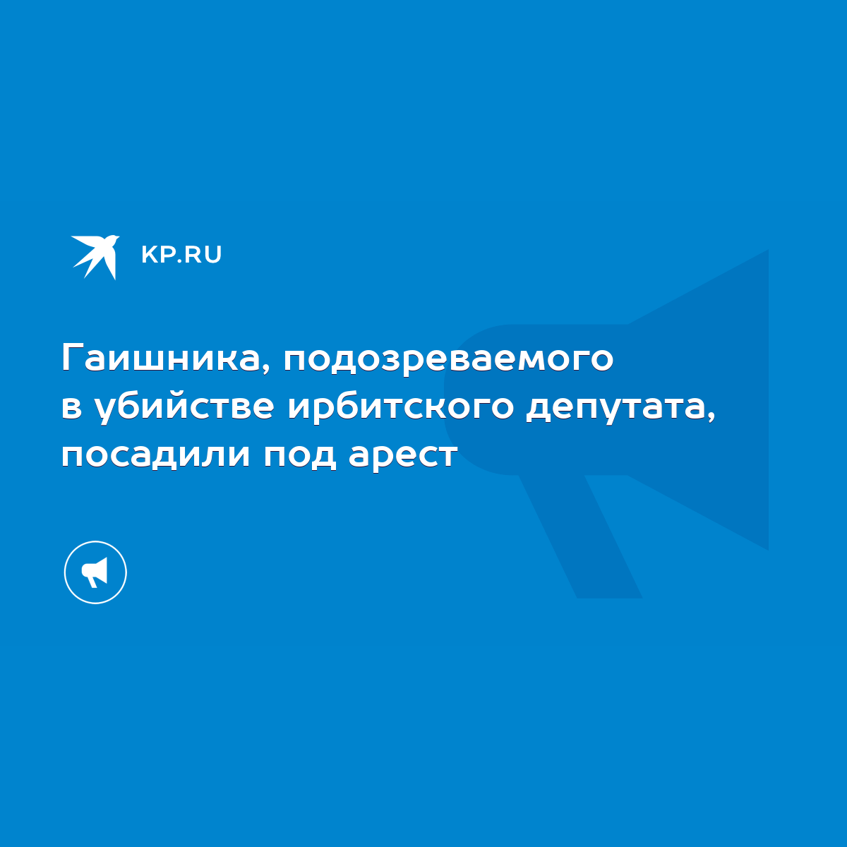 Гаишника, подозреваемого в убийстве ирбитского депутата, посадили под арест  - KP.RU