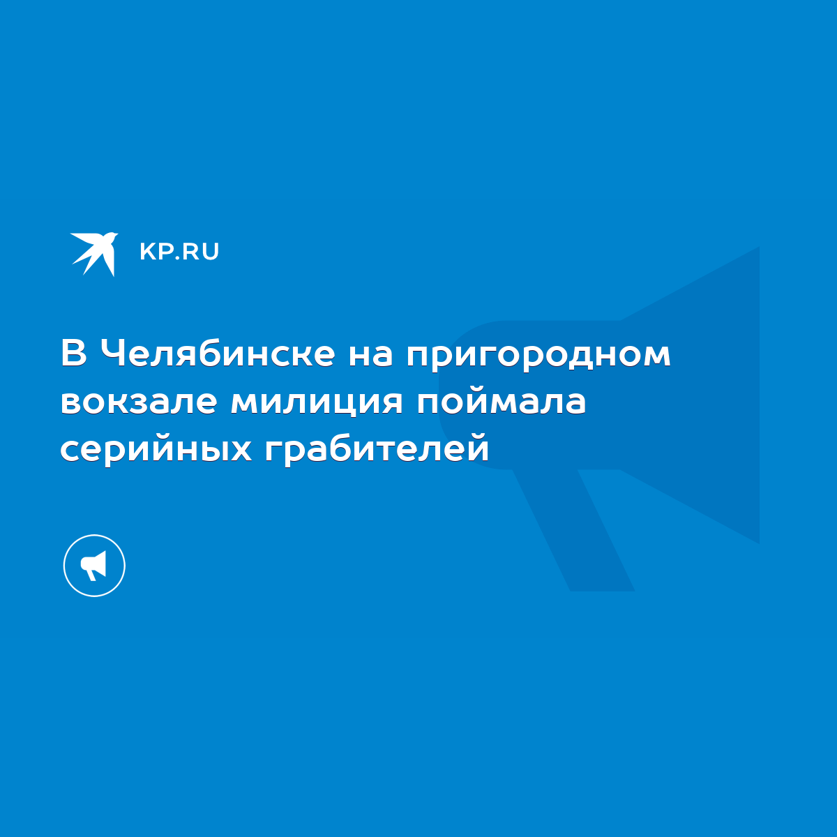 В Челябинске на пригородном вокзале милиция поймала серийных грабителей -  KP.RU