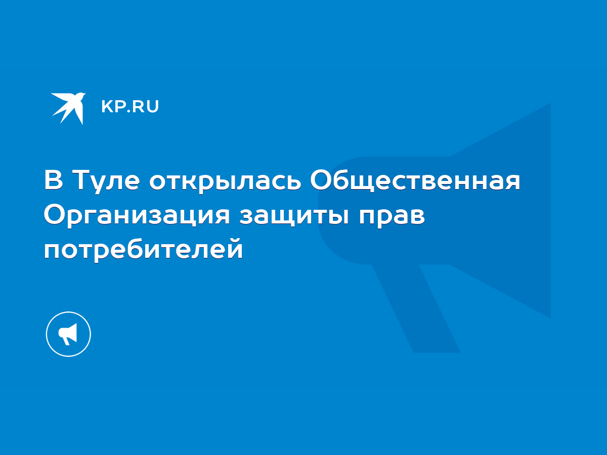 В Туле открылась Общественная Организация защиты прав потребителей - KP.RU