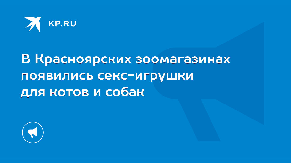 В Красноярских зоомагазинах появились секс-игрушки для котов и собак - KP.RU