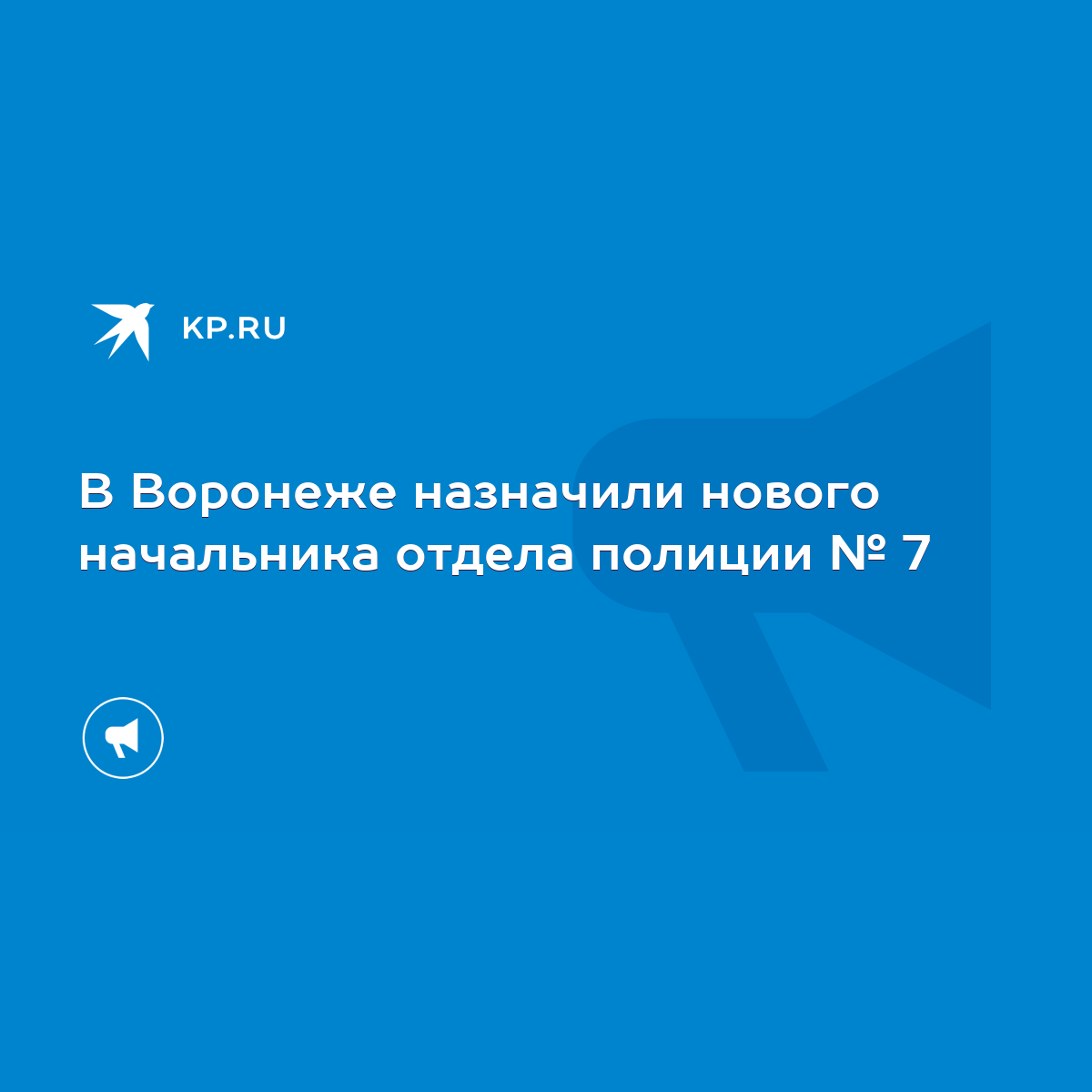 В Воронеже назначили нового начальника отдела полиции № 7 - KP.RU