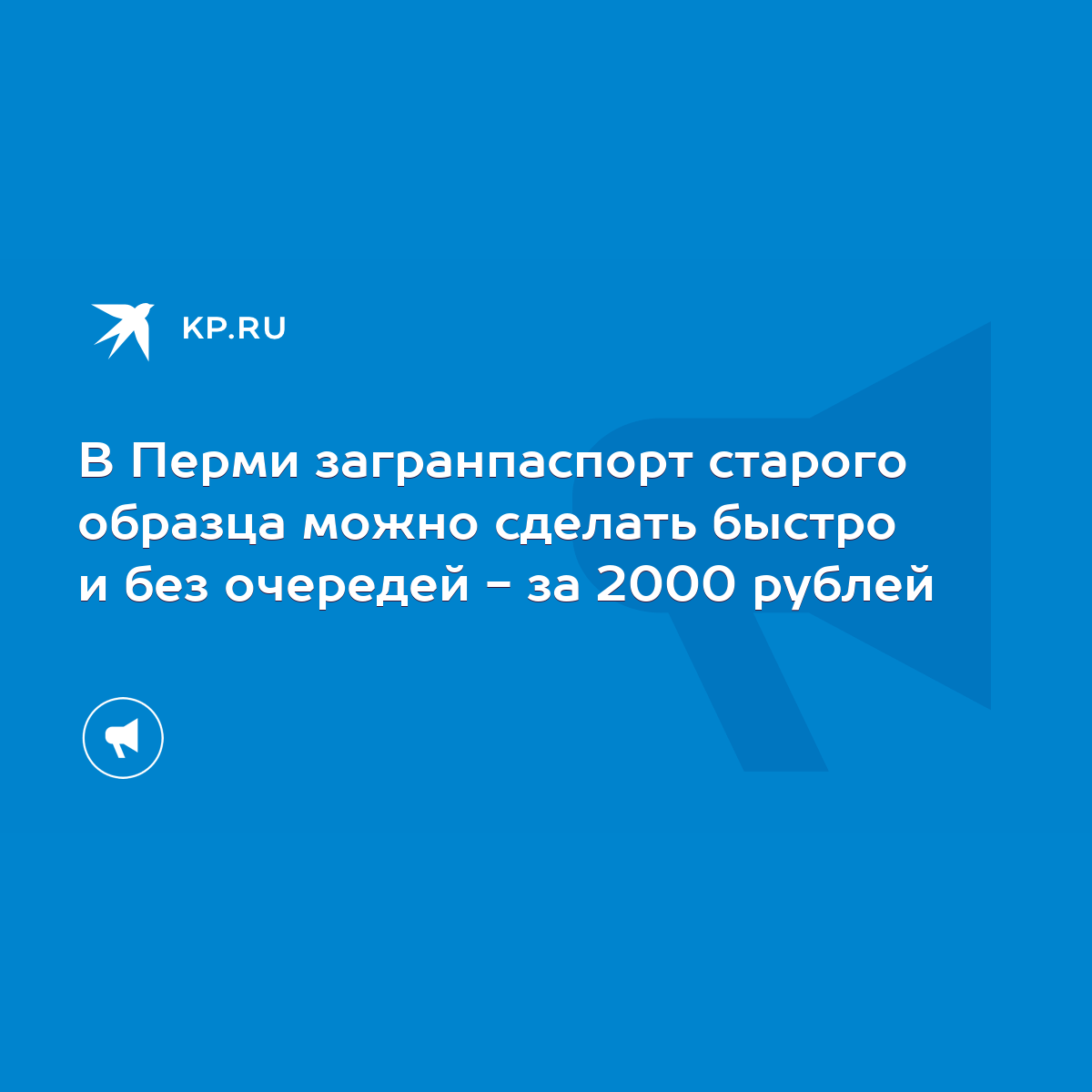 В Перми загранпаспорт старого образца можно сделать быстро и без очередей -  за 2000 рублей - KP.RU