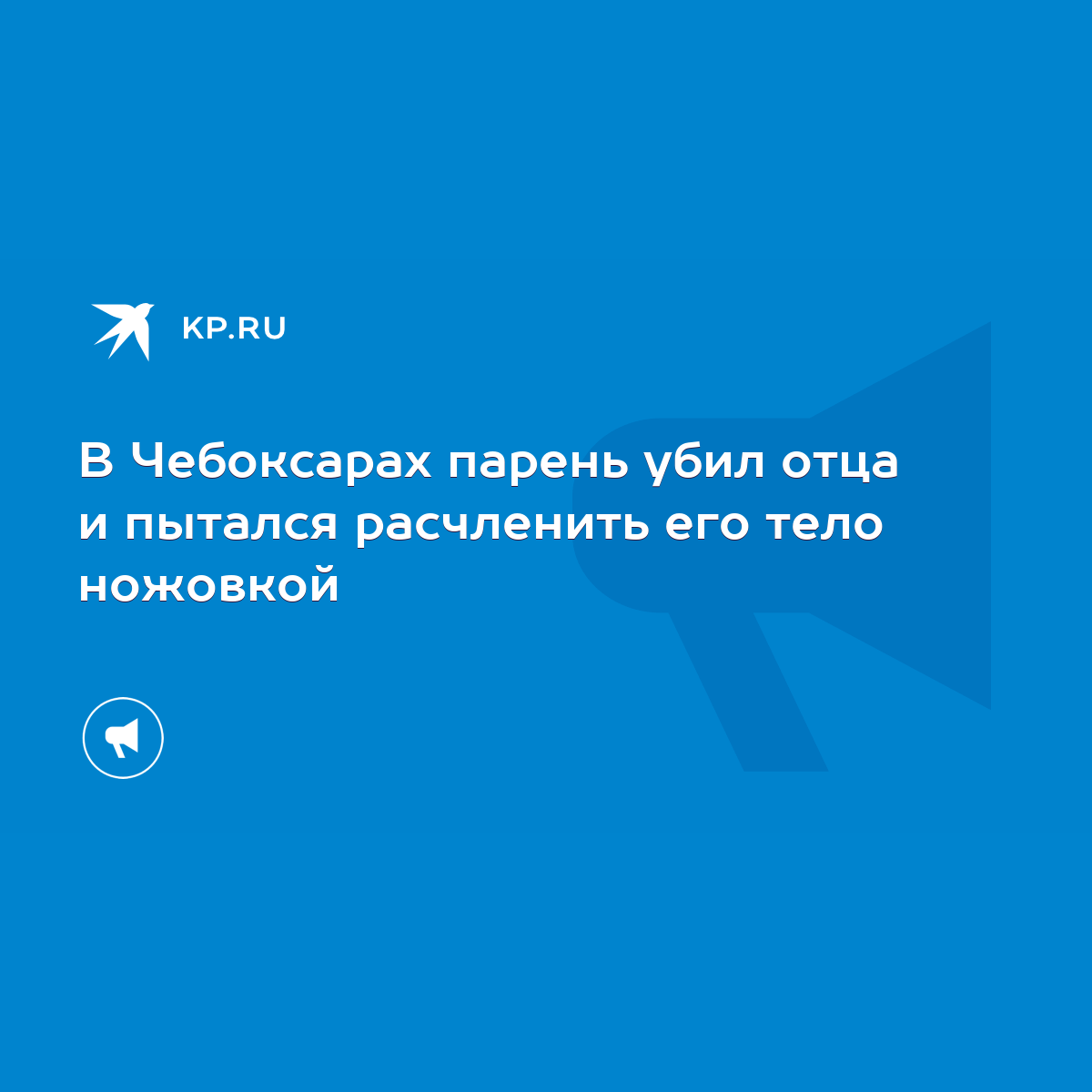 В Чебоксарах парень убил отца и пытался расчленить его тело ножовкой - KP.RU