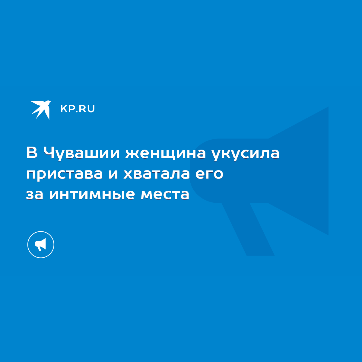 В Чувашии женщина укусила пристава и хватала его за интимные места - KP.RU