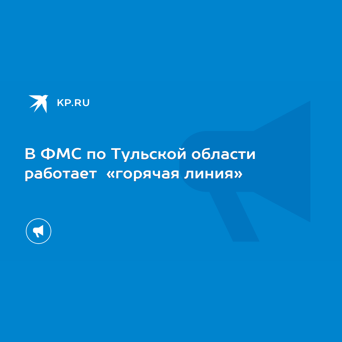 В ФМС по Тульской области работает «горячая линия» - KP.RU